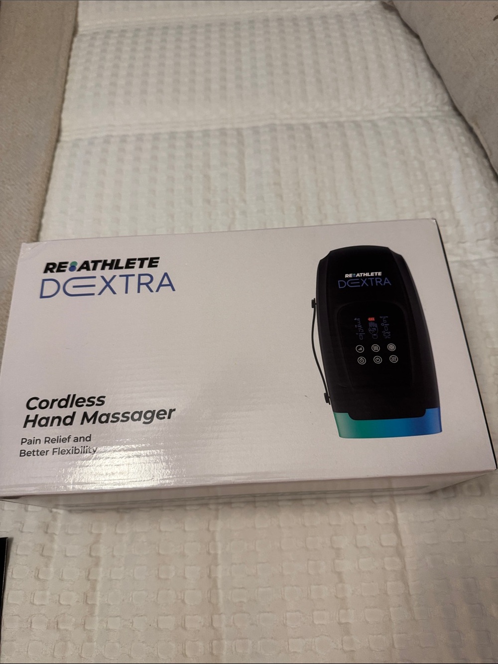 Dextra Cordless Hand Massager in Black and Teal
